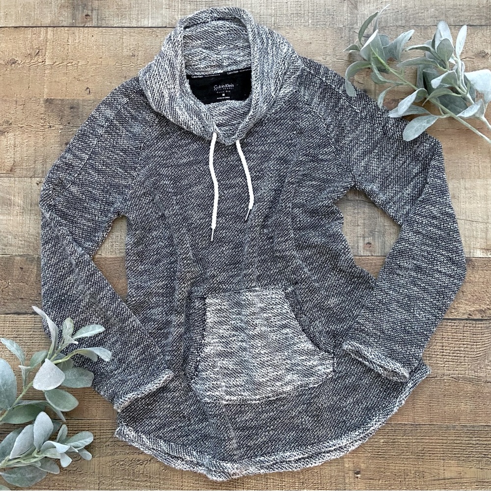 Gray/Blk/White Marled Pullover by Calvin Klein